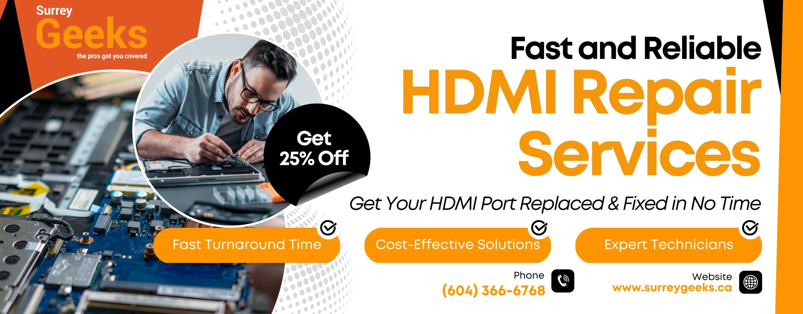 HDMI Port Repair & Replacement | Experts | Near You | Surrey