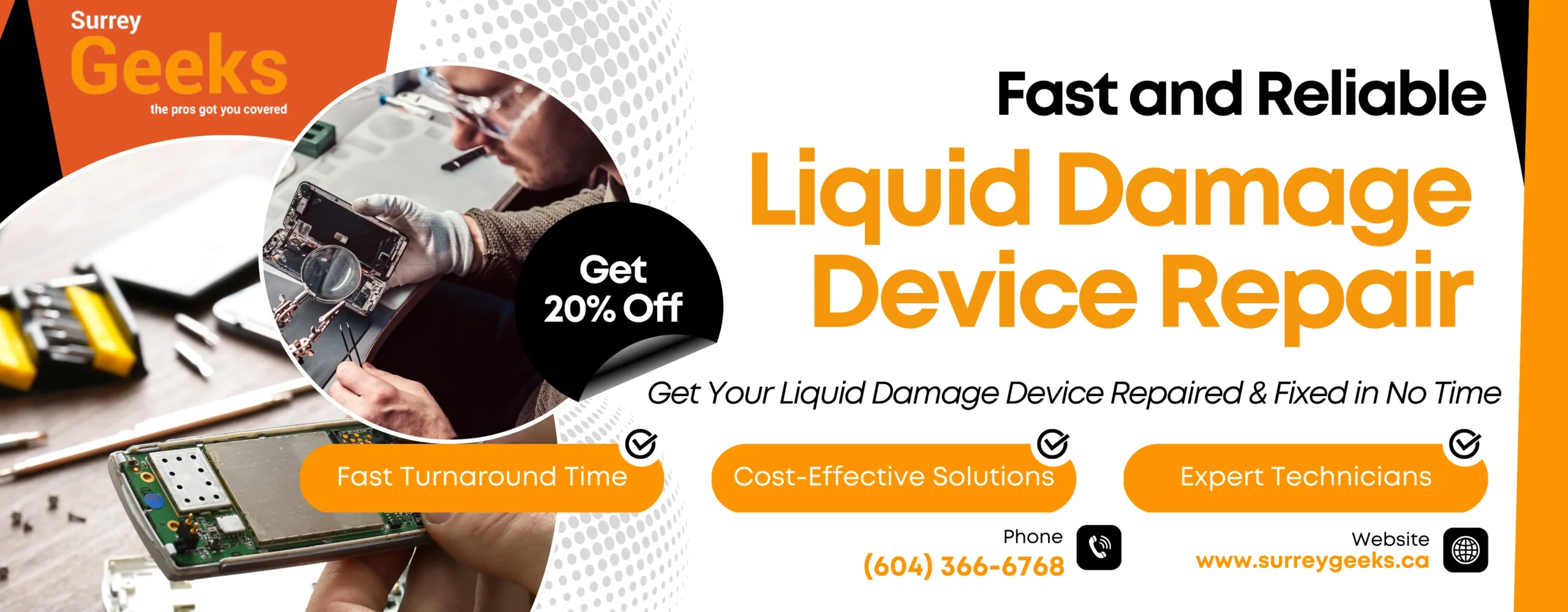 Liquid Damage Device Repair Service in Surrey